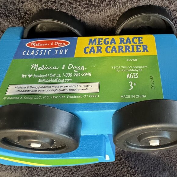 Melissa & Doug Mega Race-Car Carrier and blocks - fun and play! - Picture 5 of 11